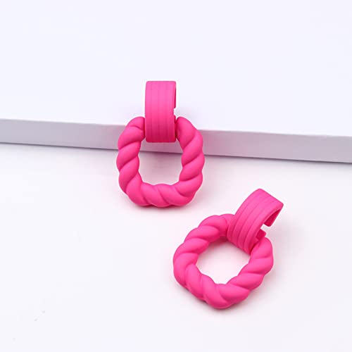 Boucles d'oreilles rectangulaires acrylique légères pour lobes sensibles