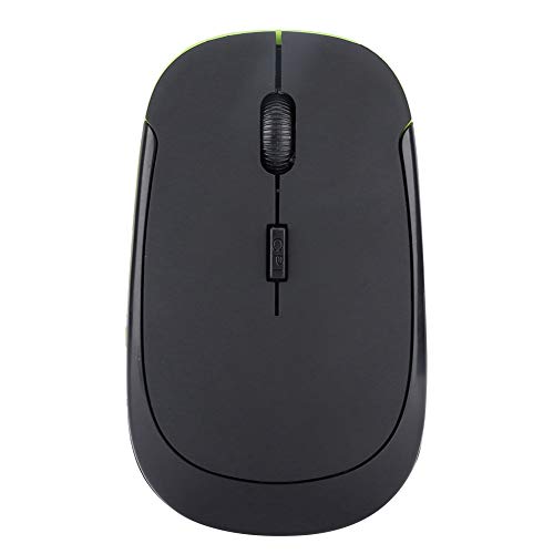 lyrlody Ratón Inalámbrico, Ratón Inalámbrico de 2,4 GHz con Receptor USB, 1200 dpi, 6 Botones, Ratón Inalámbrico de Diseño Ultradelgado Silencioso para Portátil, PC, Mac OS, Windows (Negro) Cover