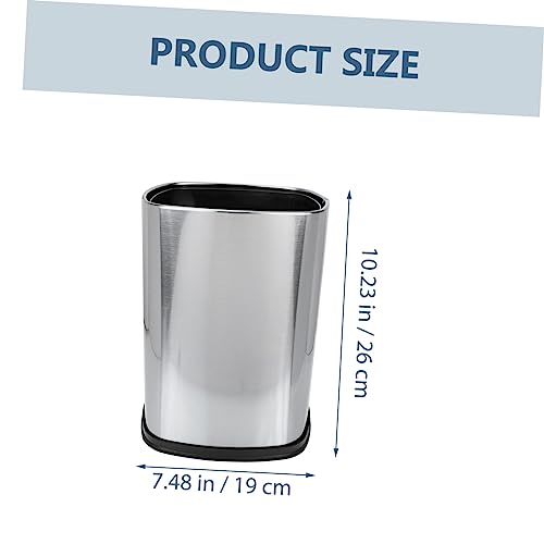 Caneca de basura rectangular de acero inoxidable Vaguelly miniatura 2
