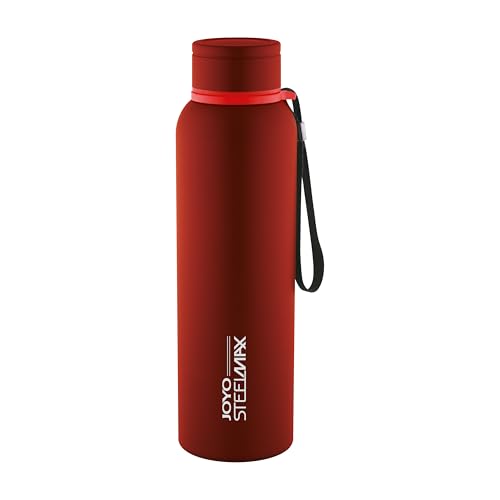 Image of Joyo Century Stainless Steel Bottle, 900 ml Water Bottles, Hot for 18 Hours & Cold for 24 Hours, Easy to Carry, Easy Grip, Rust Proof, Tea, Coffee, Office, Travel Bottle - Maroon