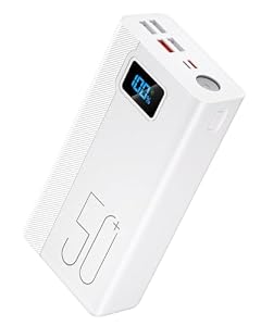 50000mAh Power Bank：Externer Akku mit großer Kapazität, 22, 5W Schnellladung sowie 5 Ausgängen und 3 Eingängen MP3 Player to