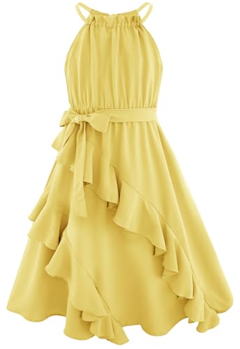 Tween Dresses 10-12 Summer Halter Sundress Girls Kids Neck Tie