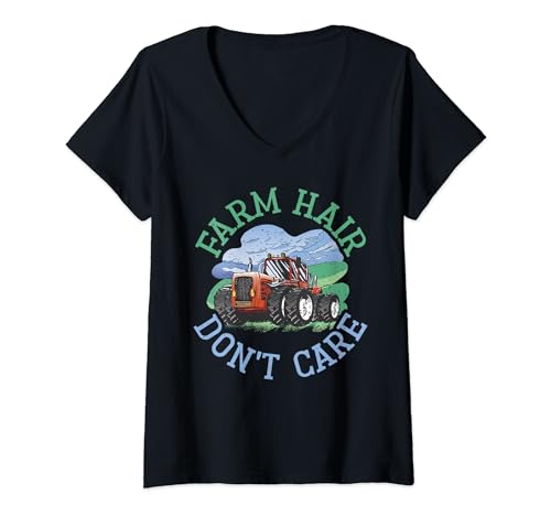 Mujer Farm Hair Dont Care Granja Camiseta Cuello V