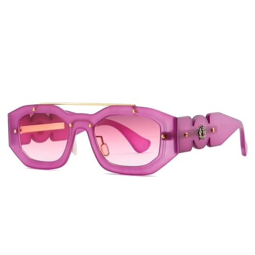 Lunettes de soleil pour homme et femme polygone rétro lunettes solaires punk à ressort fashion