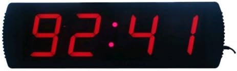 4" 4 Digits Remote Control Digital LED Wall Clock Countdown/up 12/24 Hour Display