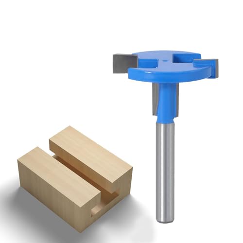 Image of T-Slot Router Bit 1/4 Shank 1-3/8 Cutting Width Woodworking Grooving Cutter