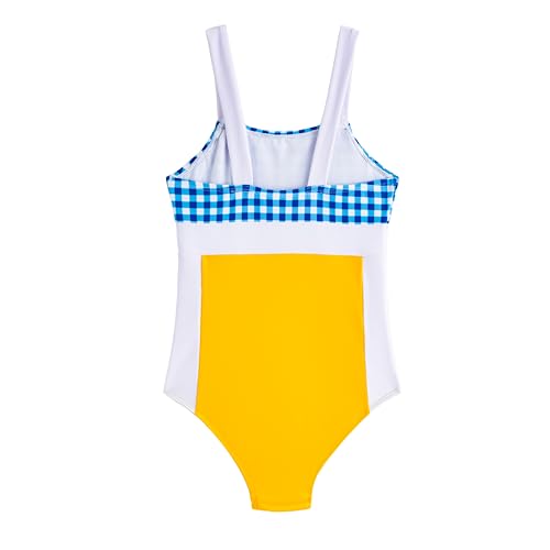Image of LIZENS Girls One Piece Swimwear Stylish Girls Swimsuit for Ages 2-12 Color Clash Vintage