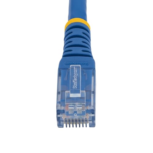Image of StarTech.com 1 ft. CAT6 Ethernet Cable - 10 Pack - ETL Verified - Blue CAT6 Patch Cord - Molded RJ45 Connectors - 24 AWG Copper Wire - UTP Cable (C6PATCH1BL10PK) | 10 Pack, 24AWG copper, Patch Cable, Ethernet Cord, ETL Verified, Molded, Wire, Connectors, UTP