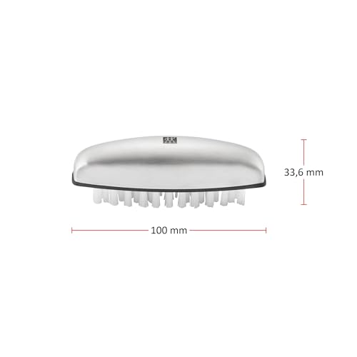 ZWILLING Hand and Nail Brush (washing brush, fingernail cleaner, cleans and neutralizes unpleasant odors), Matt Stainless Steel - Image 4