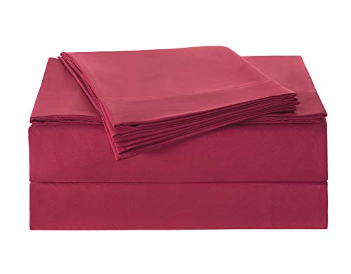 18 inch Ultra Deep Pocket Heavy Microfiber 4PC Sheet Sets, Red, Queen