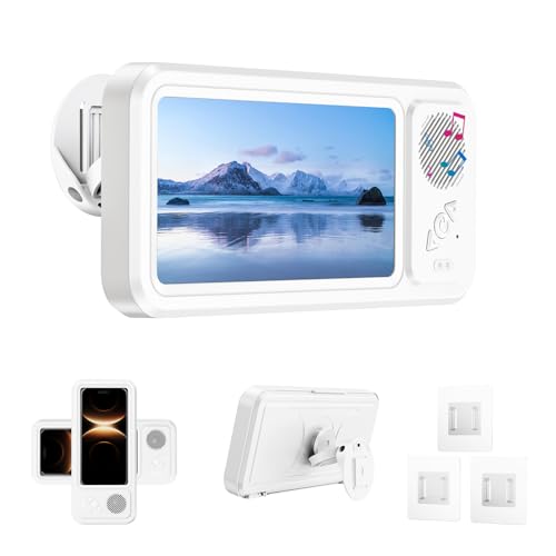 Support de téléphone étanche pour douche et cuisine avec rotation 360° et anti-buée