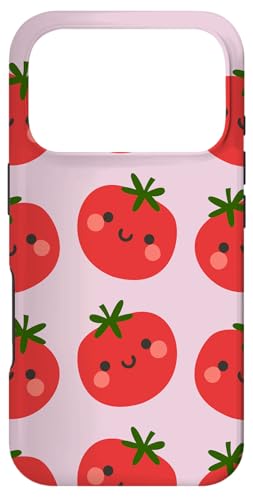 トマト柄 かわいい ハッピー トマト フルーツ ビーガン フルータリアン スマホケース iPhone 17 Pro 用