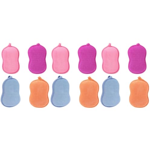 Lot de 12 brosses exfoliantes douces Healvian, éponge de bain durable pour enfants