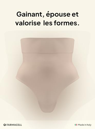 Ventre plat sans marque avec le string gainant taille haute Farmacell 600