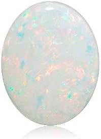 0.71-0.99 Cts of 8x6 mm AA Oval Cabachon Australian White Opal ( 1 pc ) Loose Gemstone