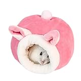 Acogedora cama de hámster de dibujos animados para animales pequeños: esta suave y bonita casa de dormir está diseñada para proporcionar calidez, comodidad y un espacio seguro para hámsters enanos, erizos, conejos pequeños y otras mascotas pequeñas