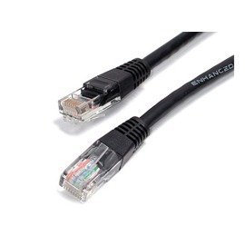 3Ft Black Molded Cat5E Utp Patch Cable