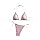 Costumi Bralette Donna Costume Pantaloncino Donna Women Two Piece Bikini Swimsuit Color Block Bathing Suits String Bikini Sets Imbottito Costume 2 Pezzi Coprente (Pink S)