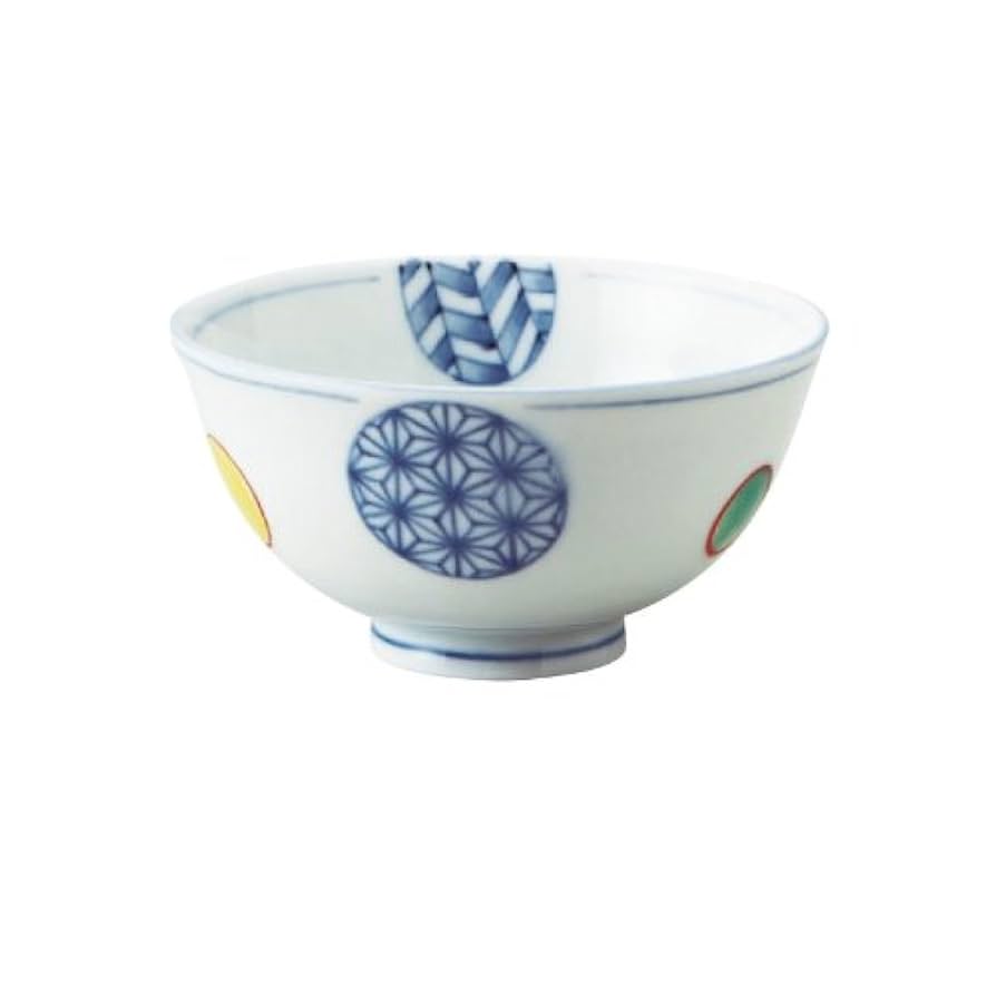 Amazon.co.jp: 大東亜窯業 錦丸紋 ゆらぎ茶碗 AM-NMAYUKO