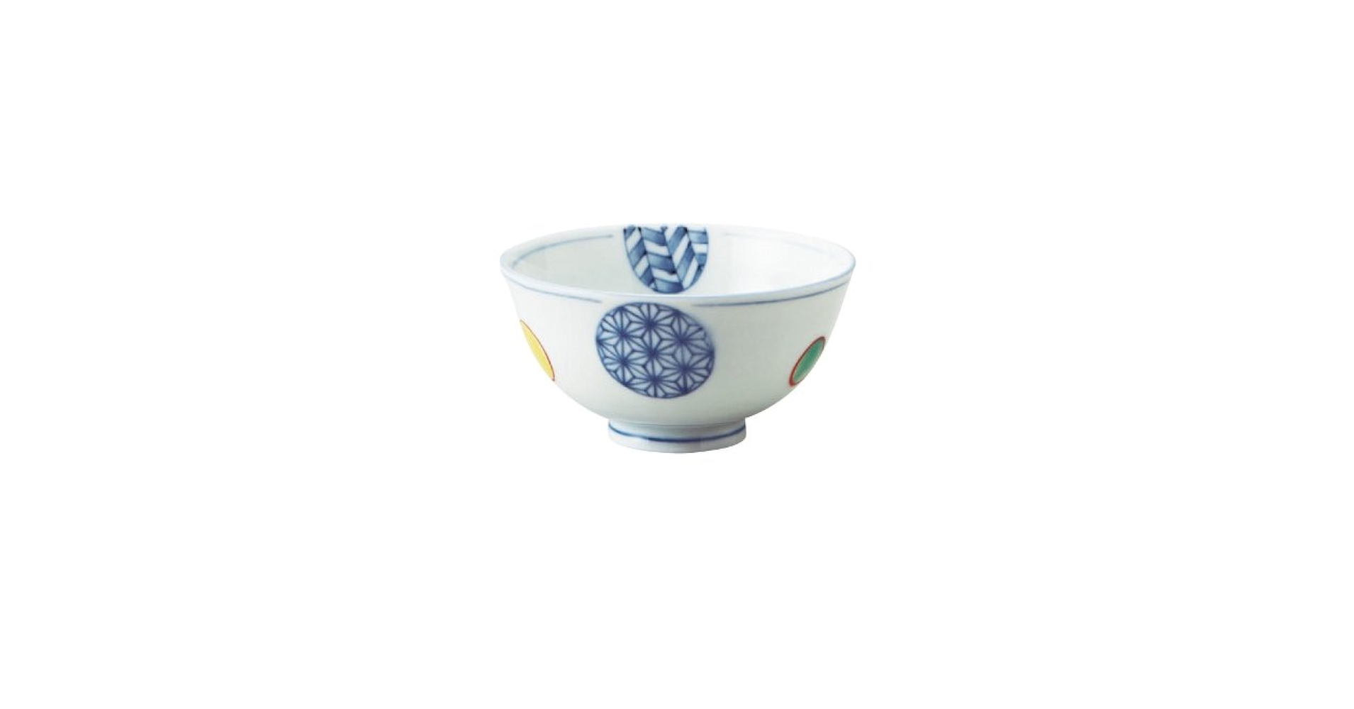 Amazon.co.jp: 大東亜窯業 錦丸紋 ゆらぎ茶碗 AM-NMAYUKO