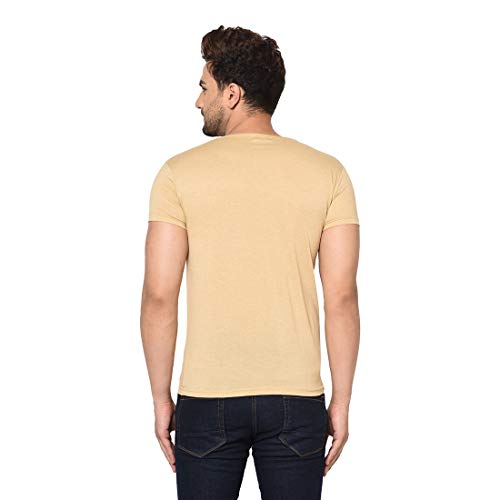 Image of Men's Cotton Blend Half Sleeve V Neck Tshirt