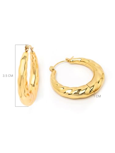Image of Scintillare by Sukkhi Excellent Stainless Steel Round Hoop Earring Jewellery for Women & Girls|Anti Tarnish Jewellery|Gifts for Wife Girlfriend Mother Sister