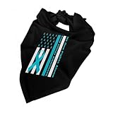 America Flag Fight Food Allergy Awareness Pet Bandanas Adjustable Triangle Bibs Easy to Wear & Clean Perfect for Feeding Time for Dogs & Cats