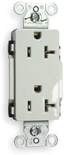 20A 5-20R 125V Receptacle Deco White - Pack Of 6