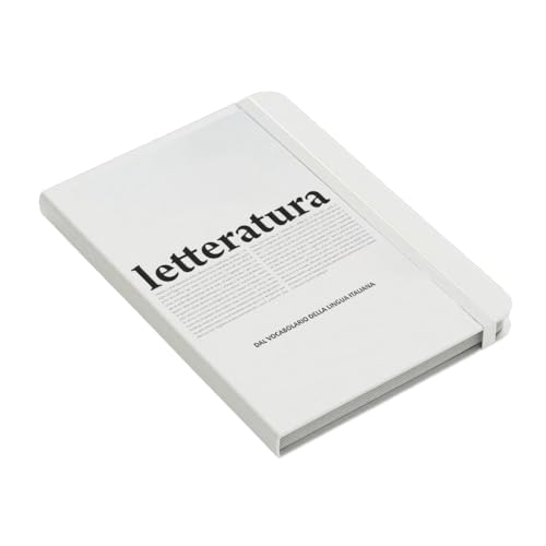 Notebook Personalizzato - letteratura - diario note appunti (BIANCO, A5)