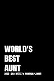 world's best aunt planner: 2-year 2020 - 2021 black productivity journal daily / weekly monthly dated calendar year career goal planner organizer ... inch paperback notebook ) christmas gift idea