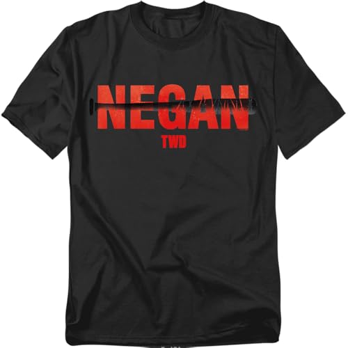 Popfunk The Walking Dead Negan Bat Unisex Adult T Shirt Black Large