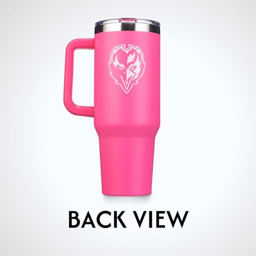 Image of The Memory Company Officially Licensed NFL - Baltimore Ravens 40oz Pink Game Day Tumbler with Team Logo