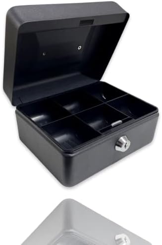 Requisite Needs Metal Money Box Tin 6" Steel Cash Safe Box Petty ...