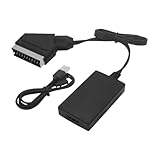 SCART から HDTV アダプタコンバータ USB 電源ケーブル付き 1080P ビデオプレーヤー用ゲームコンソール SCART HDTV コンバータ