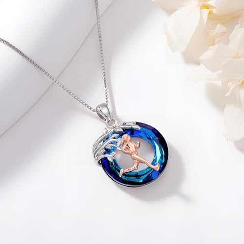 Sport/Music Necklace for Women 925 Sterling Silver Crystal Pendant Tree of Life Jewelry Gifts for Sport Players3