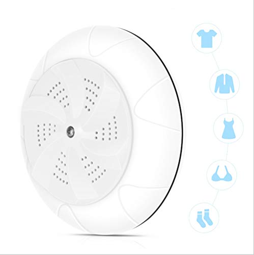 Jaina Mini portátil Turbo eléctrico automático Lavadora Lavadora de lavandería doméstica pequeña ultrasónico Turbo Viajes (Color : White)