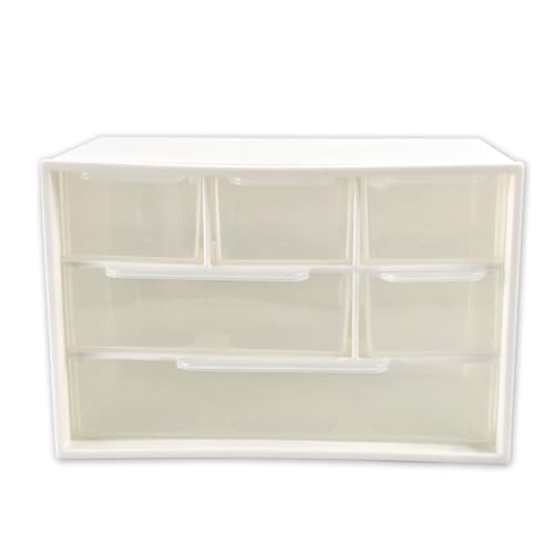 Mini Desk Drawer Organizer with 6 Clear Drawers - 7