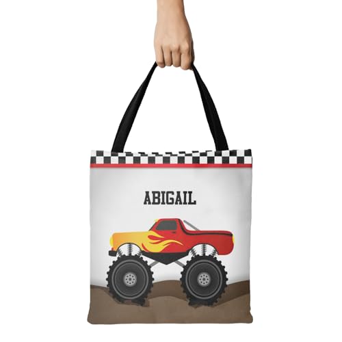 Monster Truck Canvas Tote Bag Aesthetic Reusable Grocery Shopping Bags Shoulder Bag Book Tote Gifts2