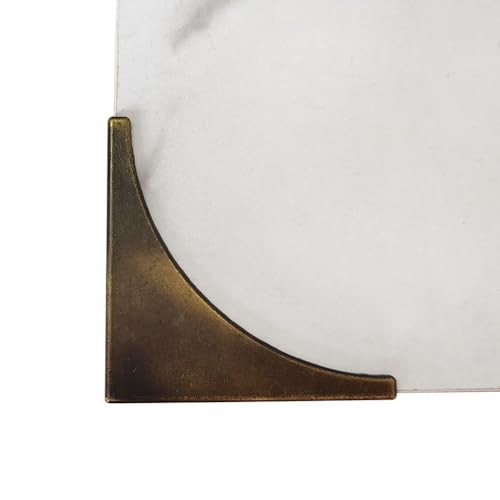 Image of Metal Corner Protectors for Furniture, Antique Decorative Bronze Corner Protector Edge Safety Guard for Table,Boxes,Barn Door,Wood Frame,Desk,Furniture Corner Guard Hardware Accessories 4PCS (Bronze)