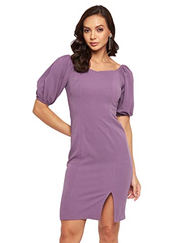 Image of Miss Olive Women's Polyester Bodycon Knee-Length Dress