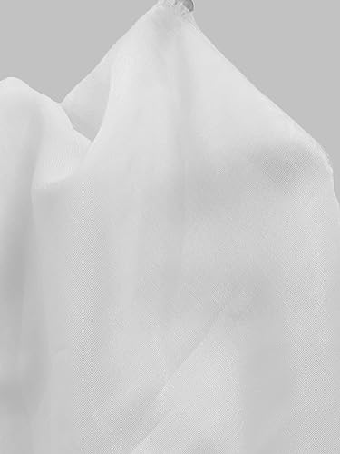 GORGLITTER Women's High Waisted Layered Swing Flowy Skirt Frill Trim Summer Midi Skirts White S - Image 5