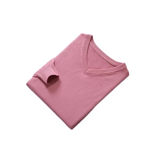 REHJJDFD Men Casual Sweater Men Pullover Fall Winter V-Neck Soft Warm Cashmere Sweater Jumper Knitted Sweaters