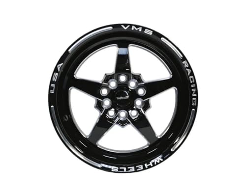 VWST062 VMS Racing Black V Star Drag Wheel Rim 15x8 5x120.65 | 5x100 | 5x4.75