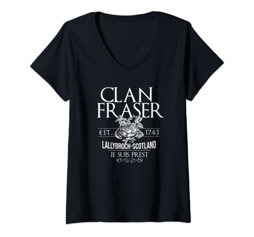 Mujer Escocés Sassenach Lallybroch Outlander escocés Camiseta Cuello V