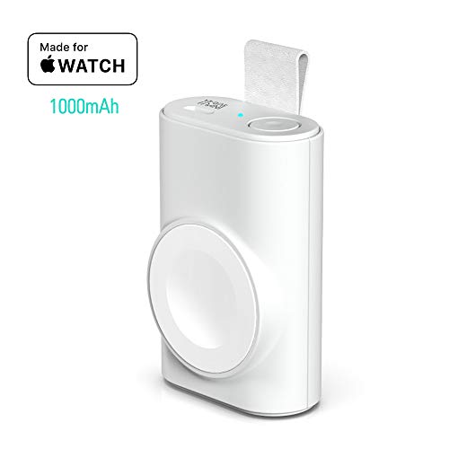 FLAGPOWER Portable Charger for Apple Watch, [MFi Certified] Pocket Sized Travel Wireless Charger