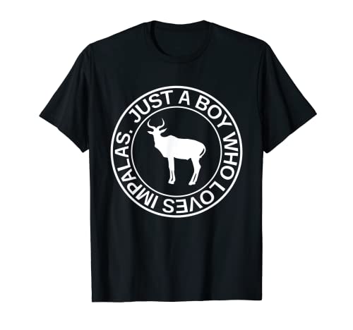 Just A Boy Who Loves Impalas Regalo Para Hombres Antelope Ewe Ram Camiseta