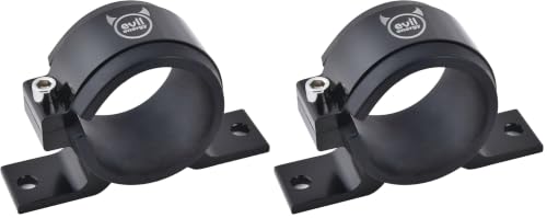 Image of EVIL ENERGY 50mm Fuel Filter Mounting Bracket, Fuel Pump Clamp Holder Black (Pack of 2)