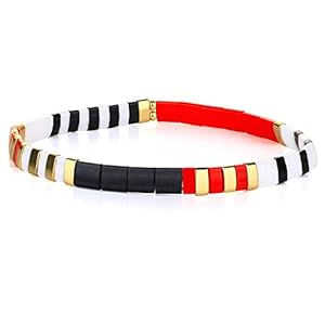 KANYEE Bracelets élastique Bracelets D’amitié Fait Main Bracelets Perlés Tila Bracelets Breloques De Mode Pour Femme – 9J