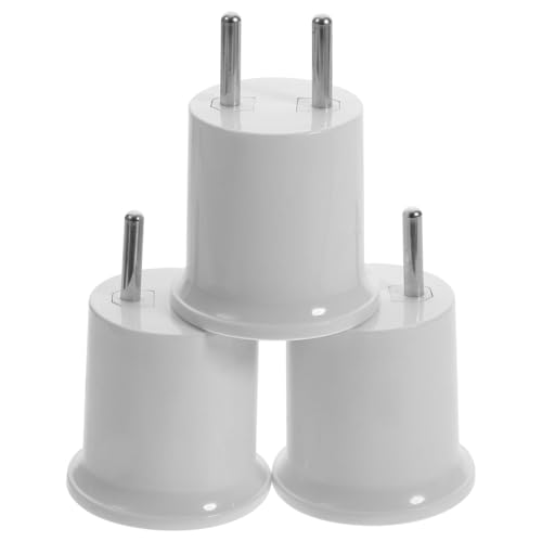 Adaptador portalámparas E27 con contactos de cobre para bombillas LED pack de 3