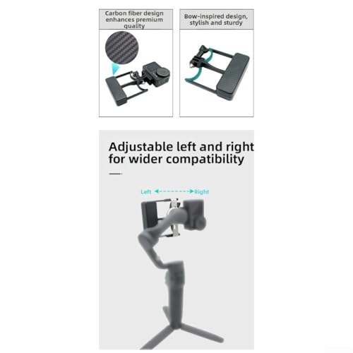MeevrgR Action 5 Adaptador para DJI para Osmo Mobile 7P/7/6 - Soportes para DJI Action 5 Cámara a Smartphone Gimbal, Negro Soporte ABS - imagen 7